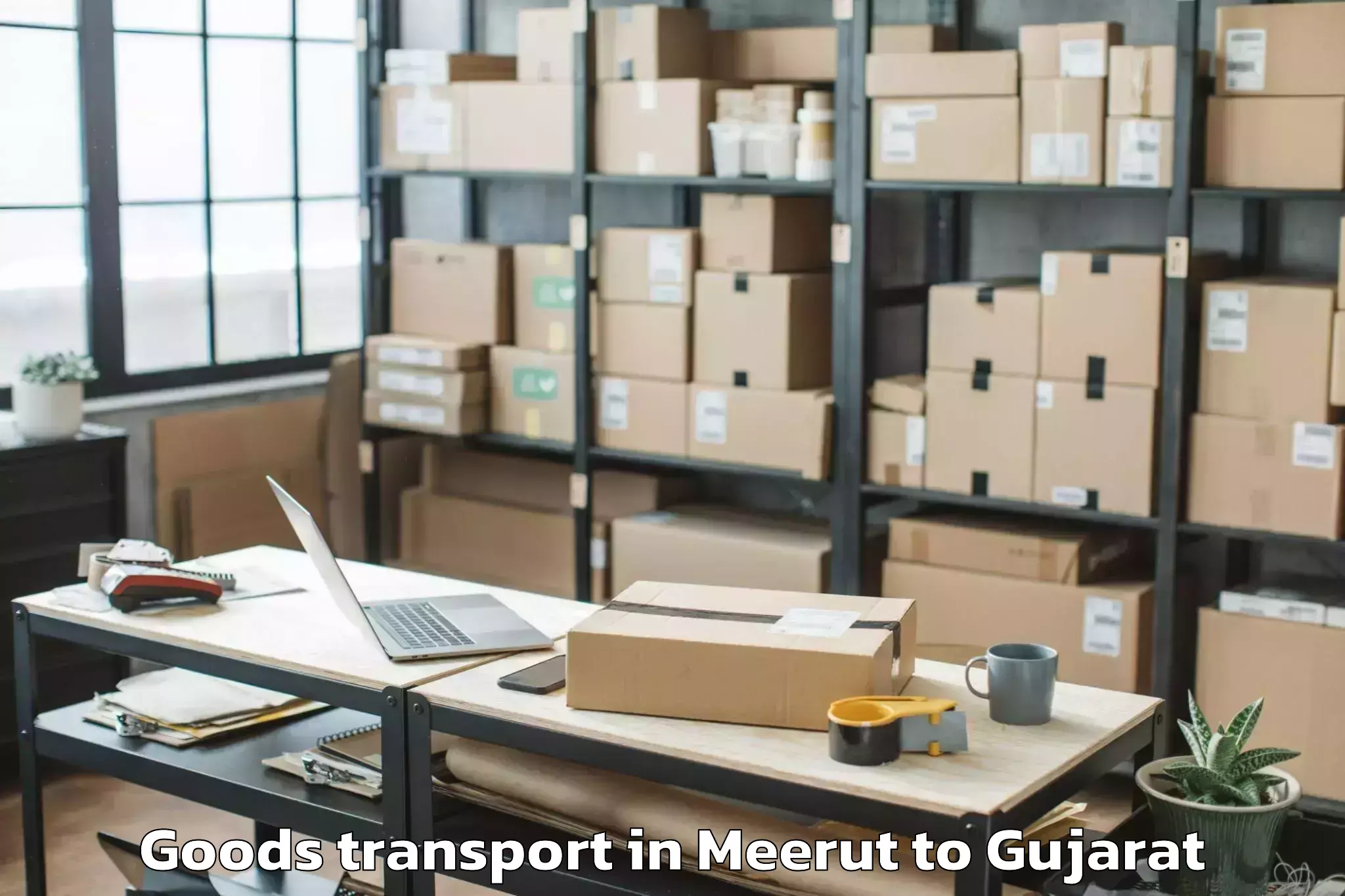 Comprehensive Meerut to Pardi Goods Transport